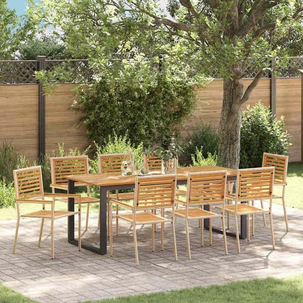 Maison Exclusive - 9 pc spisestue sæt til haven Beige beige