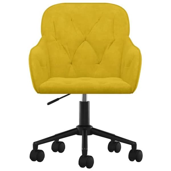 Maison Exclusive - Spisebordsstole med drejefunktion sæt af 2 Gul Velour