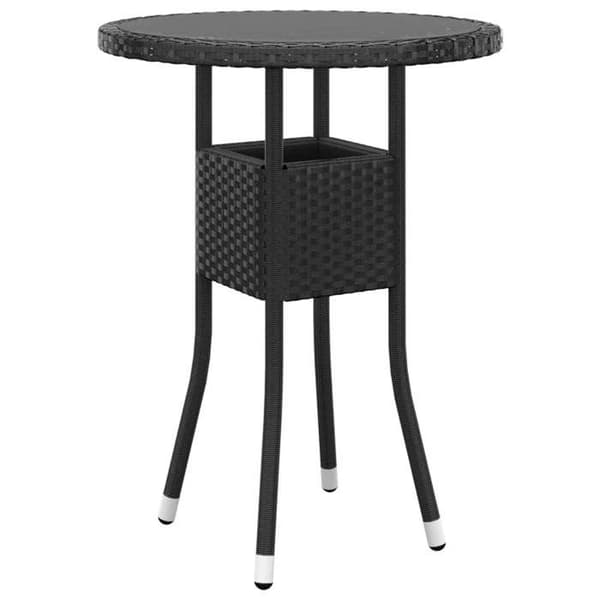 Maison Exclusive - Havegruppe 5 stk. Vævet resin Sort Svart