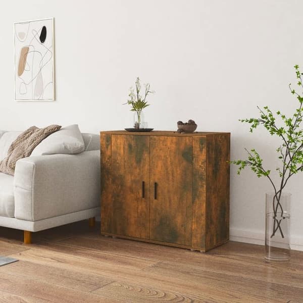 Maison Exclusive - Buffet Røget Eg 80x33x70 cm Ingeniørtræ