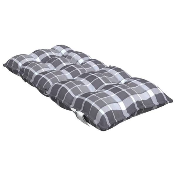 Maison Exclusive - Stolar med låg ryggstöd, 2-pack, grå rutmönster