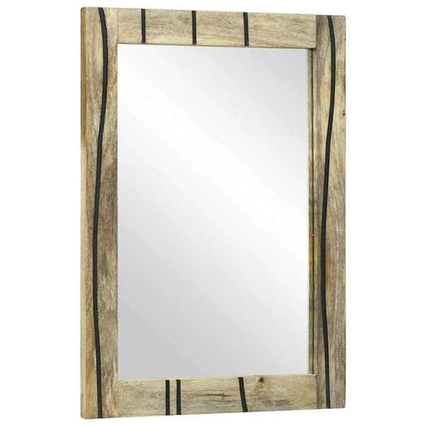 Maison Exclusive - Naturlig badrumsspegel 50 x 2,5 x 70 cm rektangulär