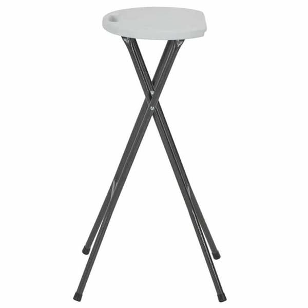 Maison Exclusive - Fällbara barstolar set om 2 PEHD och stål Vit