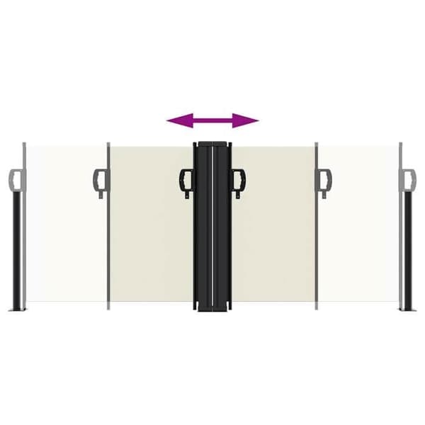 Maison Exclusive - Retractable sidokappa i krämfärg 100x600 cm