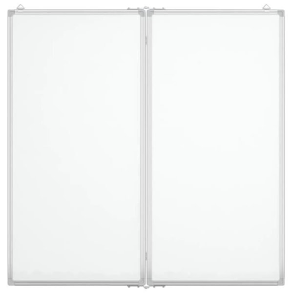 Foldbar magnetisk whiteboardtavle 100x100x1,7 cm aluminium [cm]