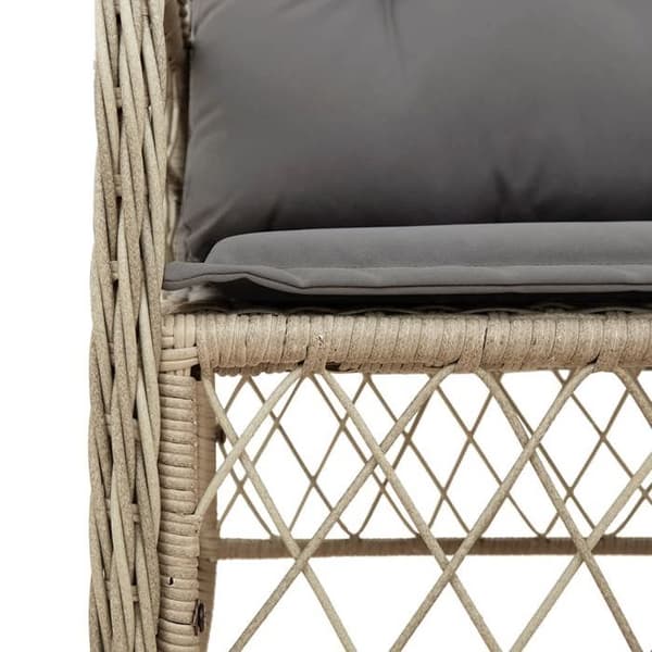 Maison Exclusive - Puutarhakalustesarja tyynyillä 7 kpl beige sekoitettu rottinki