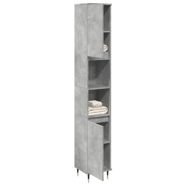 Maison Exclusive - Badeværelsesskab grå beton 30x30x190 cm