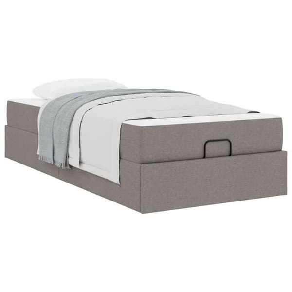Maison Exclusive - Sängram med madrass 2 delar Taupe tyg