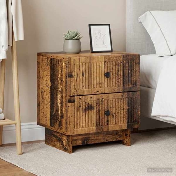 Maison Exclusive - Sängbord 2 st Antik trä 43 x 34,5 x 47,5 cm