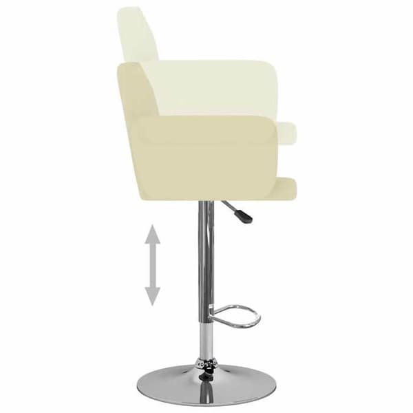 Maison Exclusive - Barstolar set om 2 i krämfärgad konstläder