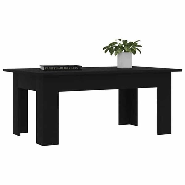 Maison Exclusive - Sort sofabord 100x60x42 cm Ingeniørtræ