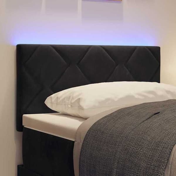 Maison Exclusive - LED Hovedgærde Sort 80 cm Velour