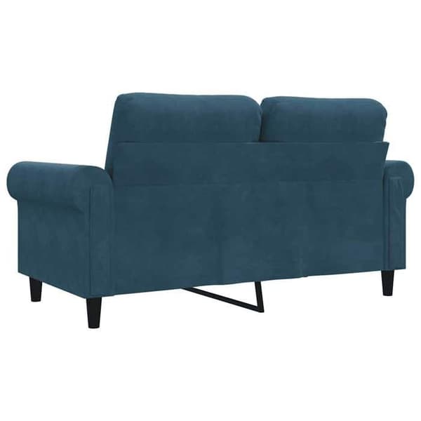 Divaani - MAISON EXCLUSIVE - 2 paikkaa 120 cm - Sininen sametti - Metallirunko - Pehmeä istuin Blå