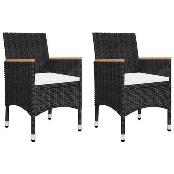 Maison Exclusive - Have spisebordssæt 5 stk Sort Svart