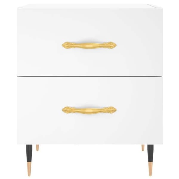 Maison Exclusive - Sängbord vit 40x35x47,5 cm ingenjörsträ Vit