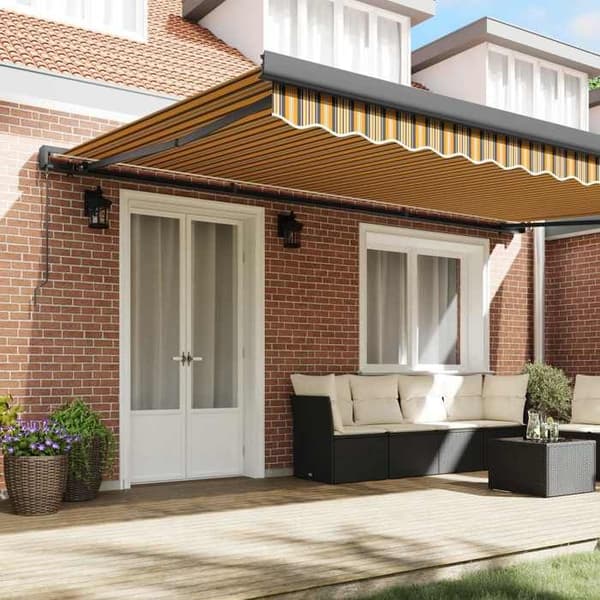 Maison Exclusive - Fällbart Multicolor Markis 500 × 300 cm Tyg och Aluminium