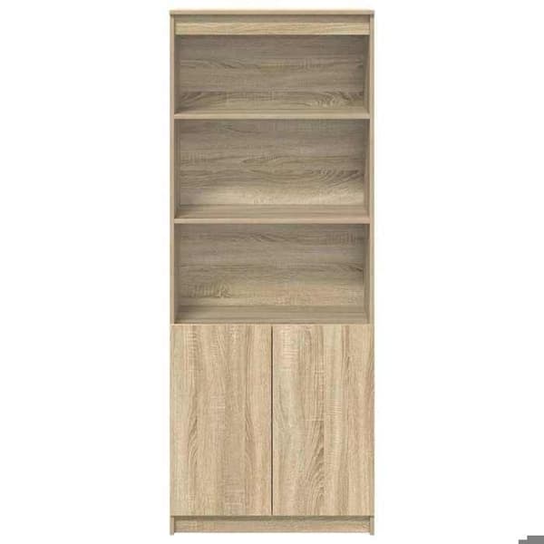 Maison Exclusive - Buffé hög ek sonoma 70x35x180 cm ingenjörsträ