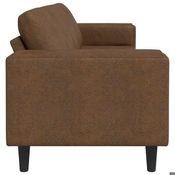Soffa - EXKLUSIVT HUS - 250x77x76 cm - Brun - Polyesterbeläggning som är fläckavvisande - Mjuka skumkuddar brun