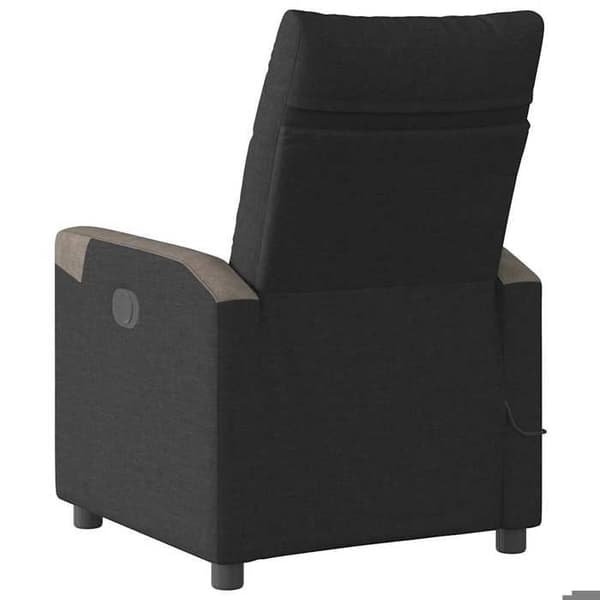 Maison Exclusive - Lænestol med massagefunktion, justerbar, sort stof