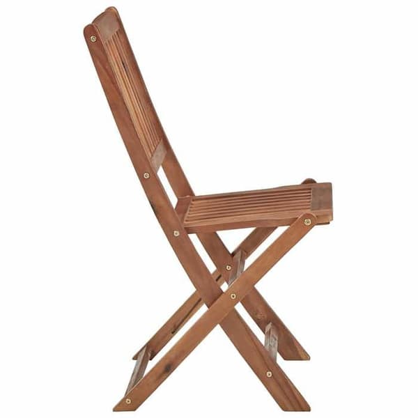 Maison Exclusive - Fällbara utomhusstolar och kuddar set om 8 Akaciaträ