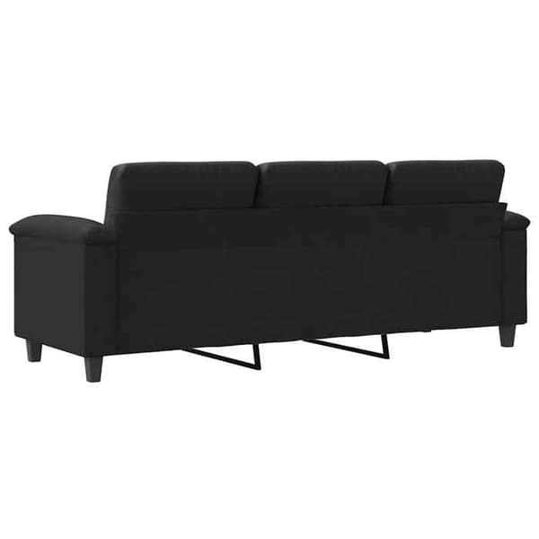 Maison Exclusive - Sofa til 3 personer Sort 180 cm Mikrofiber stof