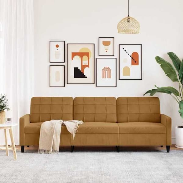 Maison Exclusive - 3-personers Sofa Brun 210 cm Velour