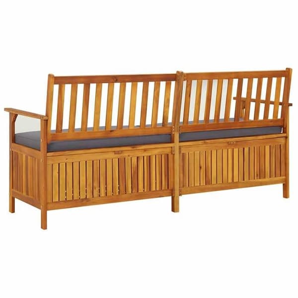 Maison Exclusive - Förvaringsbänk med kudde 170 cm Solid akaciaträ