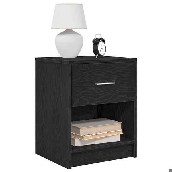 Maison Exclusive - Natborde 2 stk med skuffe Sort 40x34x50 cm