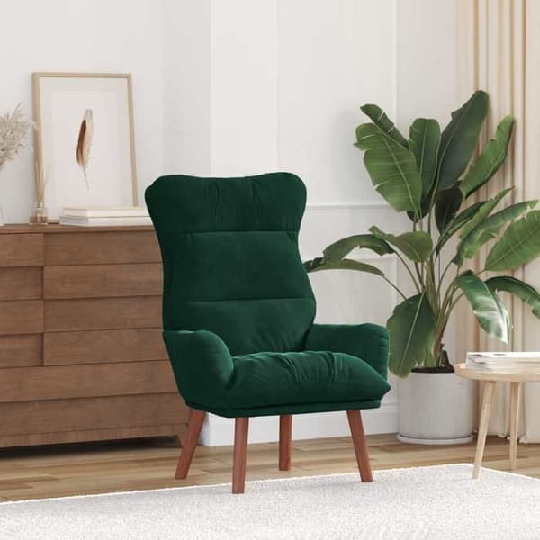 Maison Exclusive - tummanvihreä nojatuoli 69 x 74 x 93 cm sametti Mörkgrön