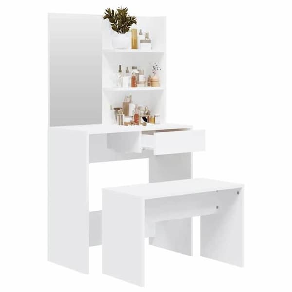 Maison Exclusive - Sminkbord Set Vit 74,5x40x141 cm Vit