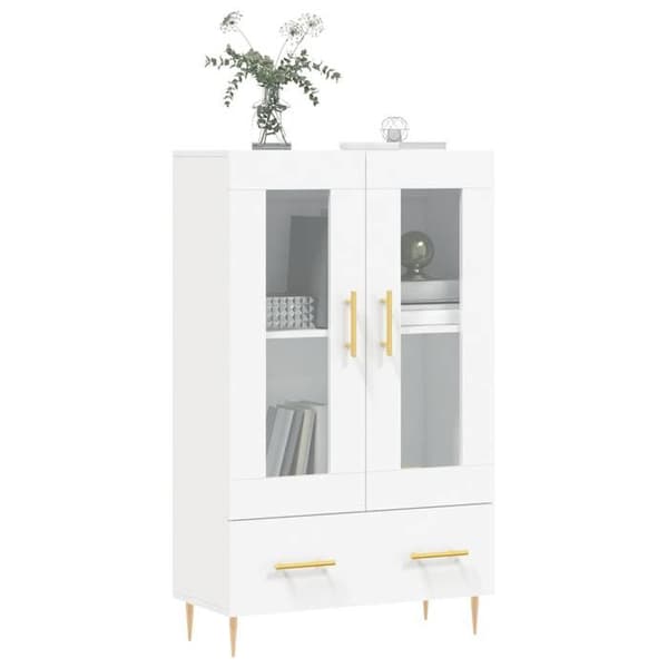Maison Exclusive - Buffé hög vit 69,5x31x115 cm ingenjörsträ