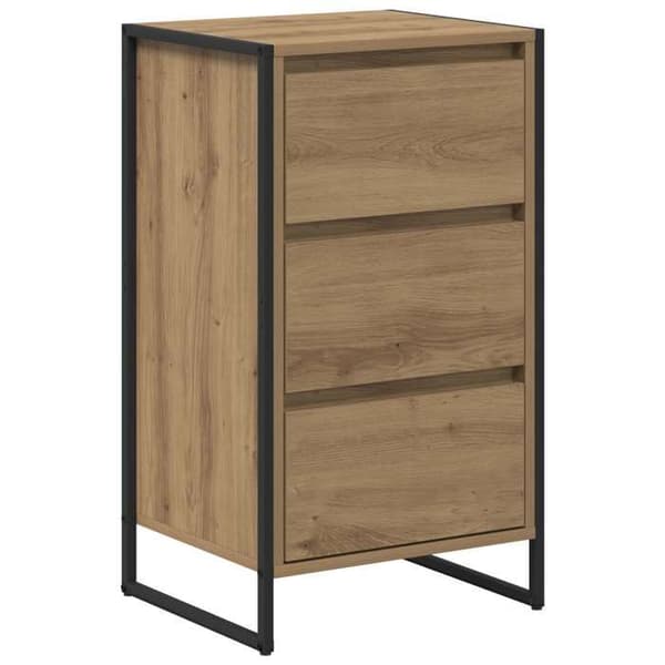 Maison Exclusive - Buffet i håndlavet egetræ 43 x 36 x 75,5 cm Ingeniørtræ Ek