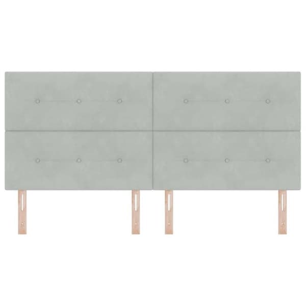 Maison Exclusive - Vaaleanharmaa pääty 200 cm Sametti Ljusgrått