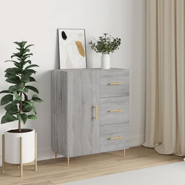 Maison Exclusive - Sonoma harmaa buffet 69,5x34x90 cm insinööripuuta Sonoma grå