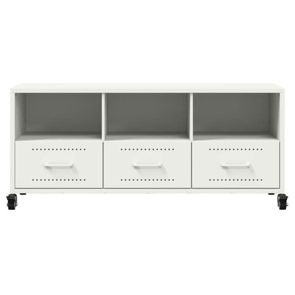 Maison Exclusive - TV-möbel vit 100,5x39x43,5 cm stål Vit