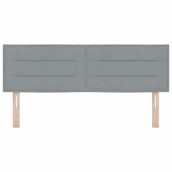 Maison Exclusive - LED-hovedgærde med LED-strips Lys grå 144 cm stof