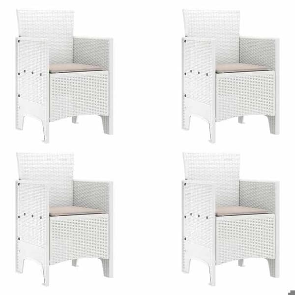 Trädgårdsstol - EXKLUSIV HEM - Maison Exclusive - Vit - Polypropen - UV-beständig Vit