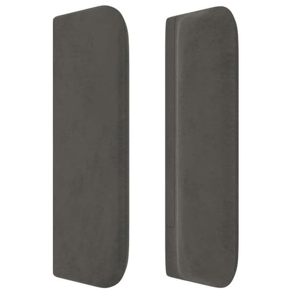 Maison Exclusive - Päätylevy korvilla Tummanharmaa 163x16x78/88 cm Sametti Mörkgrå
