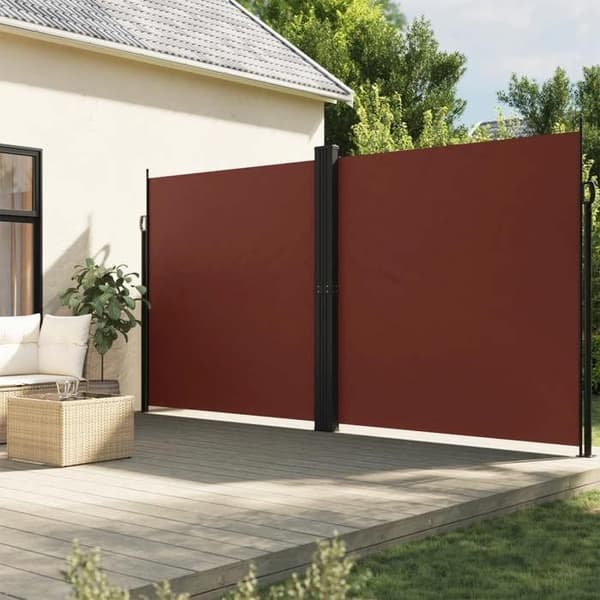 Maison Exclusive - Retractable sidokappa Brun 200x1200 cm