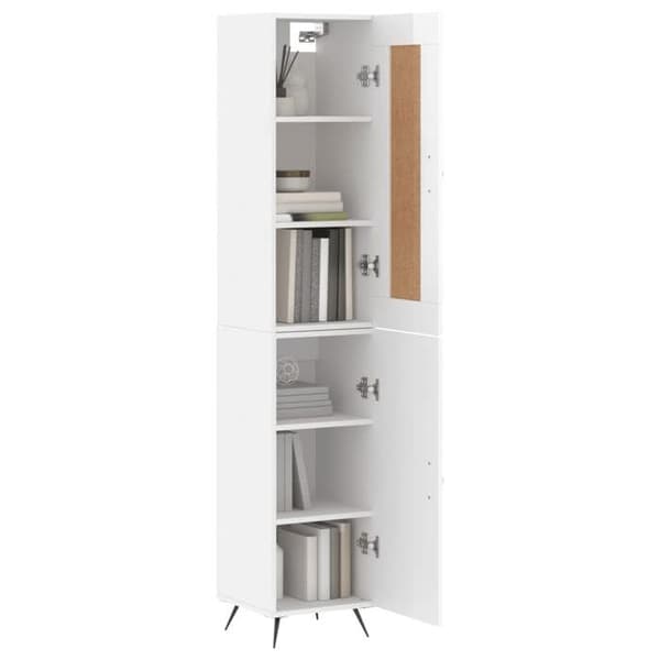 Maison Exclusive - Buffé hög Vit glänsande 34,5x34x180 cm Ingenjörsträ