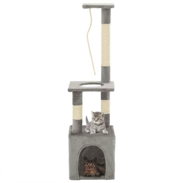 Maison Exclusive - Kattträd med sisal klöstrumpor 109 cm Grå Grå