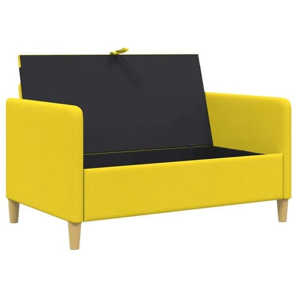 Maison Exclusive - Soffa med förvaring Ljusgul 122 x 78 x 87 cm Polyester Ljus gul