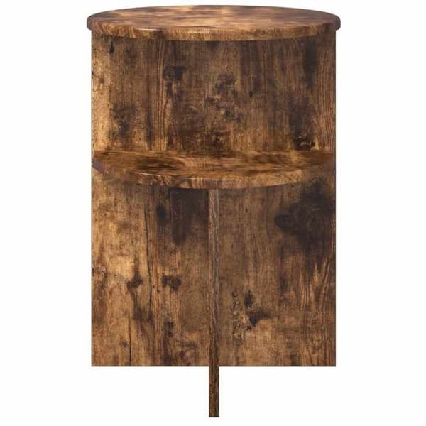 Sidebord - MAISON EXCLUSIVE - Moderne - Røget eg - Ø 39,5 x 55 cm - Ingeniørtræ Rökt ek