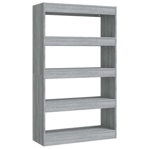 Maison Exclusive - Bibliotek/Rumseparator Sonoma grå Ingeniørtræ