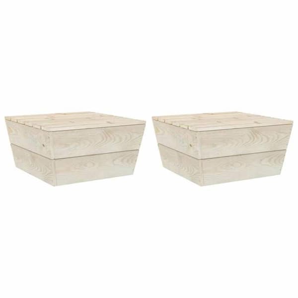 Maison Exclusive - Puutarhapöydät 2 kpl 60x60x30 cm Imprägnöity kuusipuu