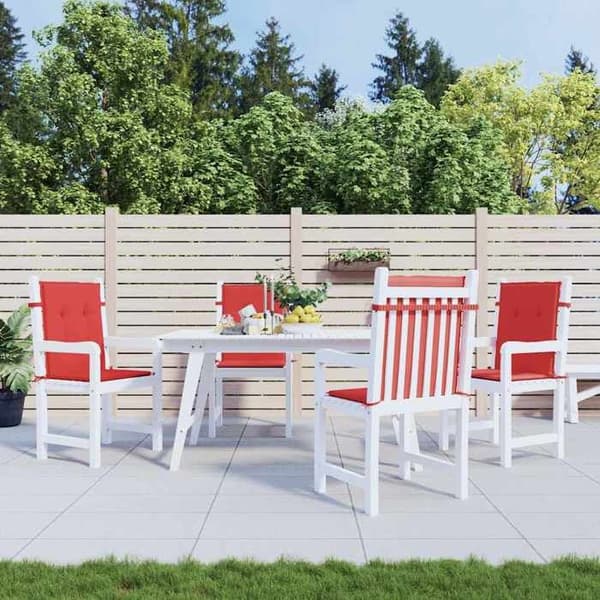 Maison Exclusive - Trädgårdsstolar med lågt ryggstöd, 4-pack, röd