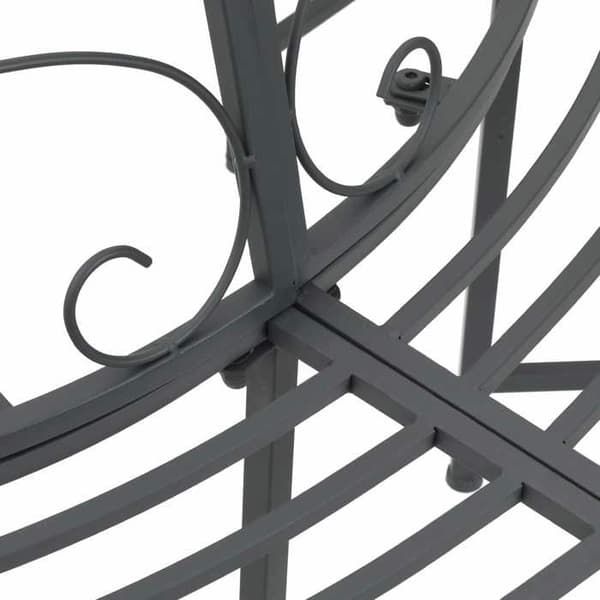 Maison Exclusive - Trädsoffa 8 -platser Ø 160 x 89 cm stål Grå Silver Rund