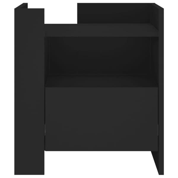 Maison Exclusive - Sort natbord 45x50x50 cm ingeniørtræ