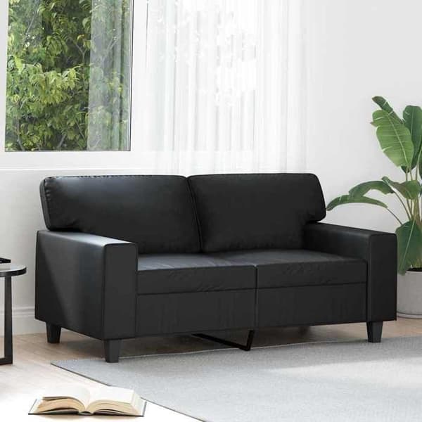 Maison Exclusive - 2-personers Sofa Sort 120 cm Syntetisk Læder