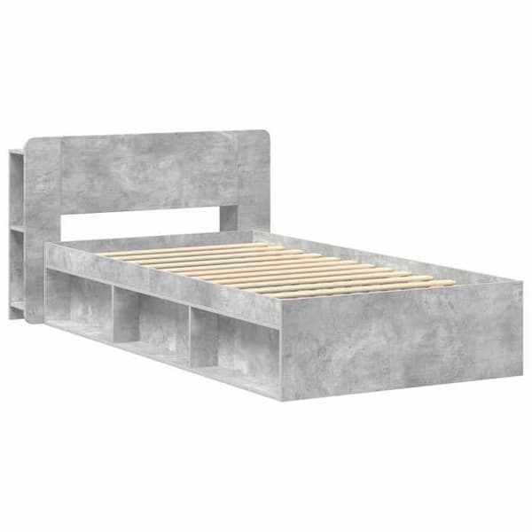 Maison Exclusive - Sängram med förvaring Grå betong 80 x 200 cm